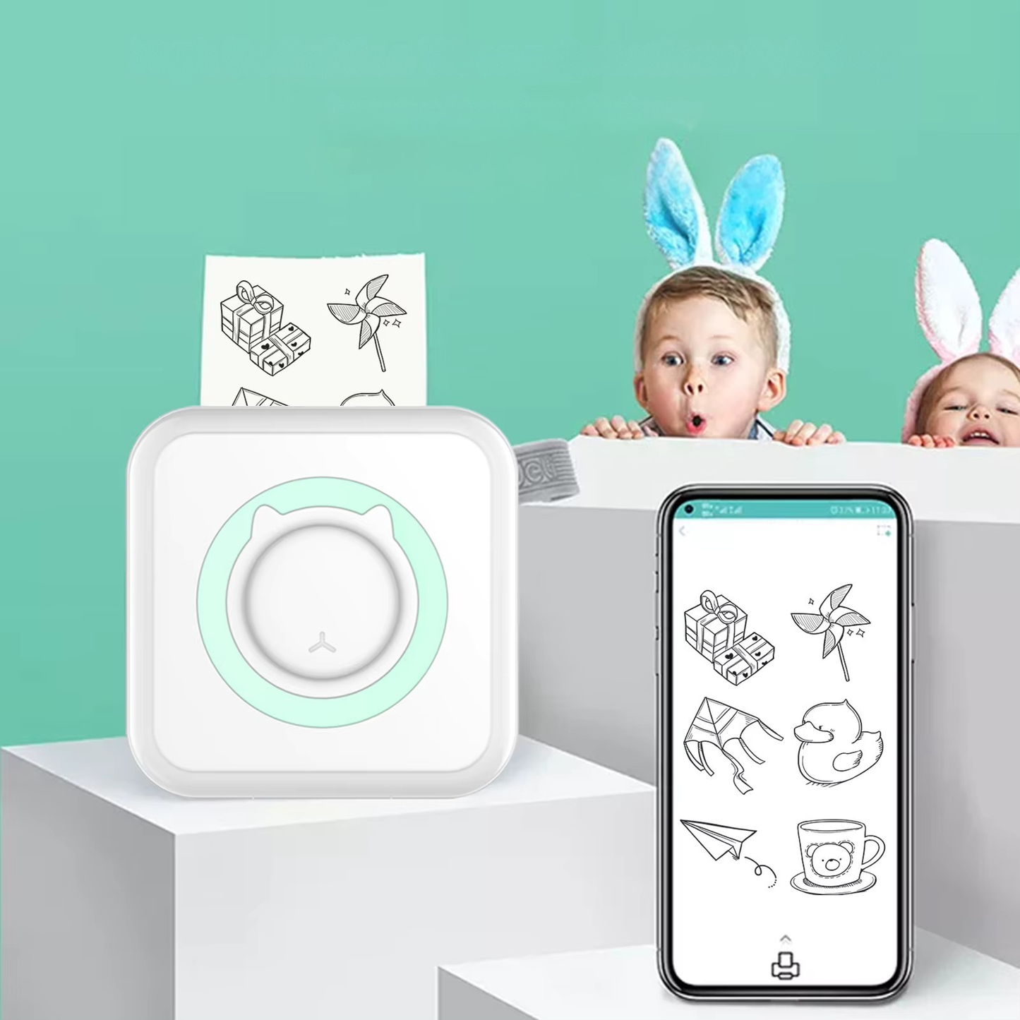 Pocket Portable Mini Thermal Printer Wireless Photo Label Memo